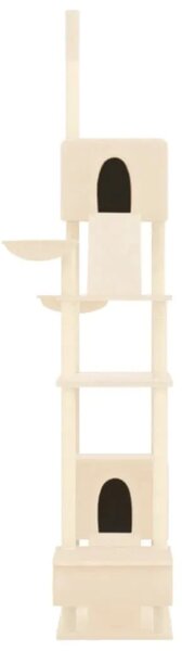 Penjalica za mačke - Kuća za mačke - Grebalica od poda do stropa krem 277 - 303 cm - Krema Krema