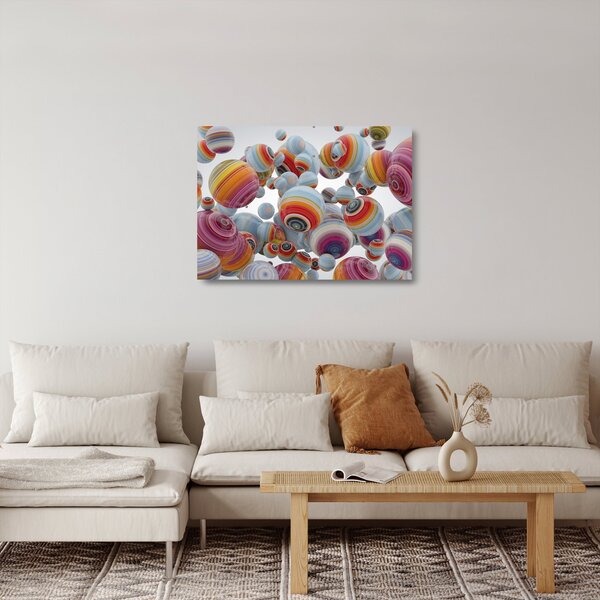 Staklena slika oslikanih kugli (70x50 cm)