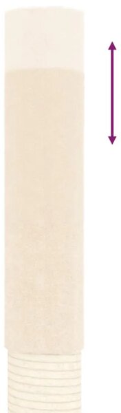 Penjalica za mačke - Kuća za mačke - Grebalica od poda do stropa krem 277 - 303 cm - Krema Krema