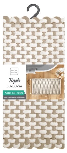Bež kupaonska prostirka 50x80 cm Rafael – douceur d'intérieur