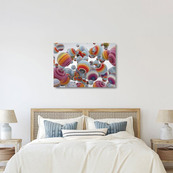 Staklena slika oslikanih kugli (70x50 cm)