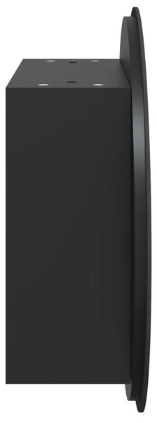 Kupaonski ormarić s okruglim ogledalom LED crni 47x47x17 5 cm - Crna 47 x 47 x 17.5 cm 1 Crna