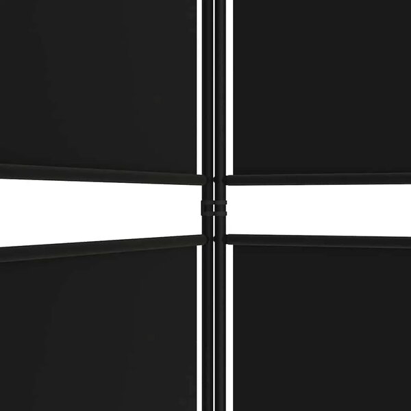 Paravan - Sobna pregrada s 5 panela crna 250 x 220 cm od tkanine - Crna 250 x 220 cm 1 1