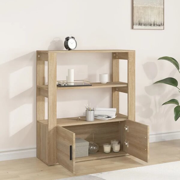 Komoda boja hrasta sonome 80x30x90 cm konstruirano drvo - sonoma hrast 1 Sonoma hrast