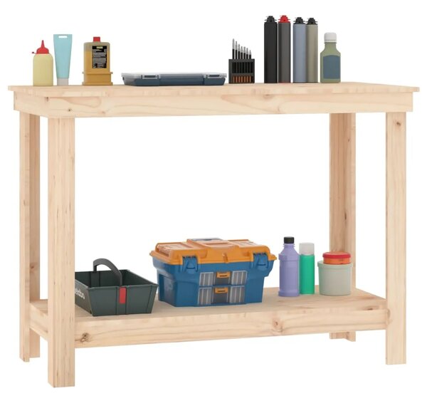 Radni stol 110x50x80 cm od masivne borovine - Prirodna 110 x 50 x 80 cm 1 Prirodna