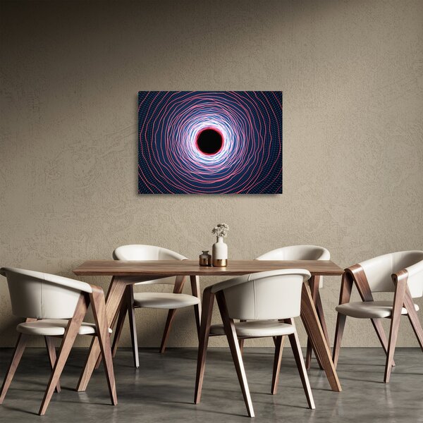 Staklena slika apstrakcije kruga (70x50 cm)