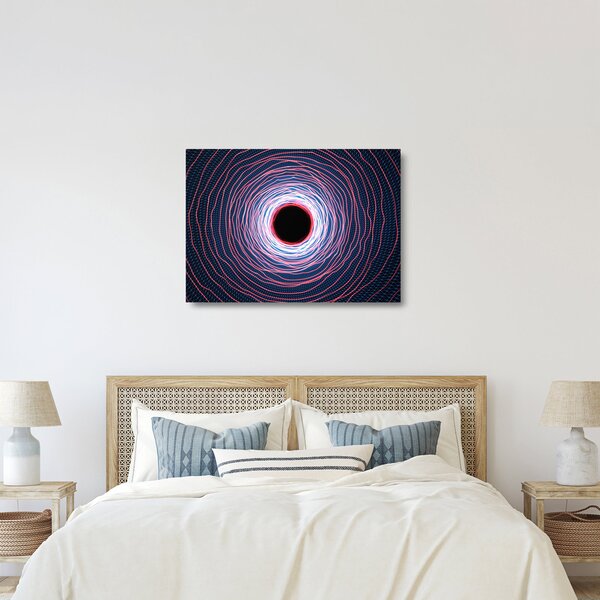 Staklena slika apstrakcije kruga (70x50 cm)