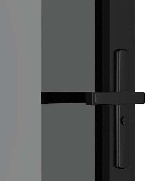 Unutarnja vrata 76 x 201 5 cm crna od ESG stakla i aluminija - Crna i tamnoprozirna 76 x 201.5 cm 1 Rešetke 3 x 2