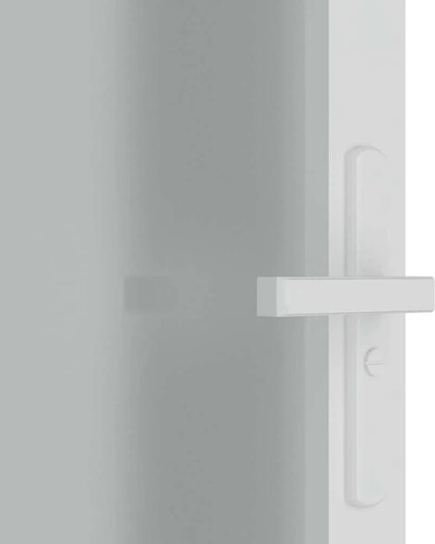 Unutarnja vrata 102 5x201 5 cm Bijela od mat stakla i aluminija - Bijela i mutna 102.5 x 201.5 cm 1 2 vodoravne šipke
