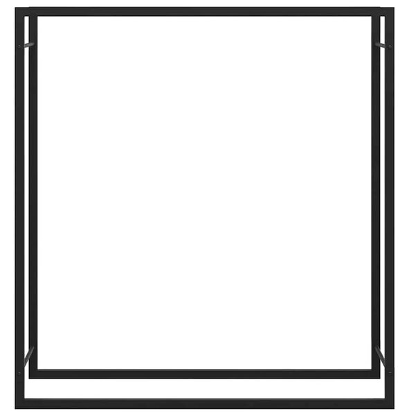 Stalak za drva za ogrjev mat crni 110x28x116 cm čelični - Crna 110 x 28 x 116 cm Crna 110 x 28 x 116 cm
