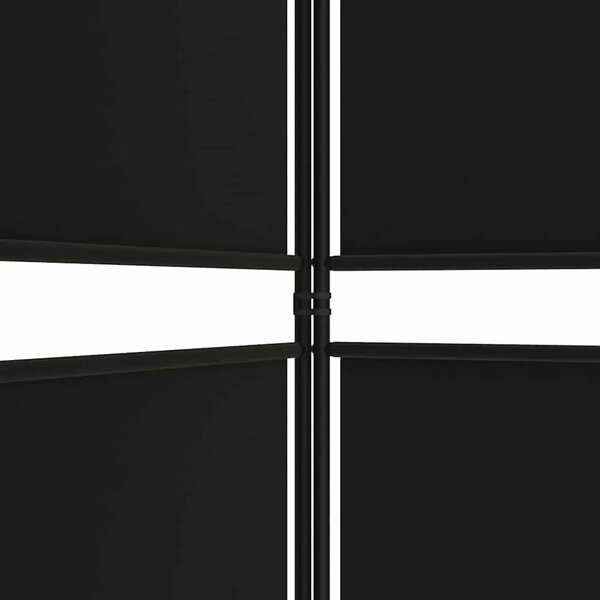 Paravan - Sobna pregrada s 6 panela crna 300 x 180 cm od tkanine - Crna 300 x 180 cm 1 1