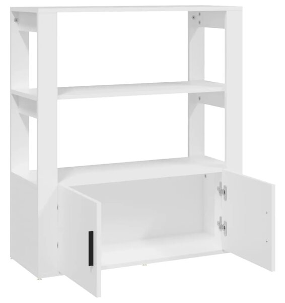 Komoda bijela 80 x 30 x 90 cm od konstruiranog drva - Bijela 1 Bijela