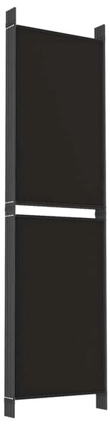 Paravan - Sobna pregrada s 6 panela crna 300 x 180 cm od tkanine - Crna 300 x 180 cm 1 1