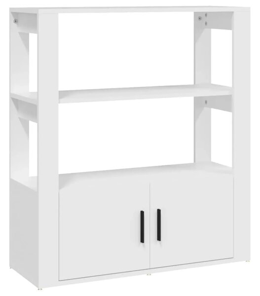 Komoda bijela 80 x 30 x 90 cm od konstruiranog drva - Bijela 1 Bijela