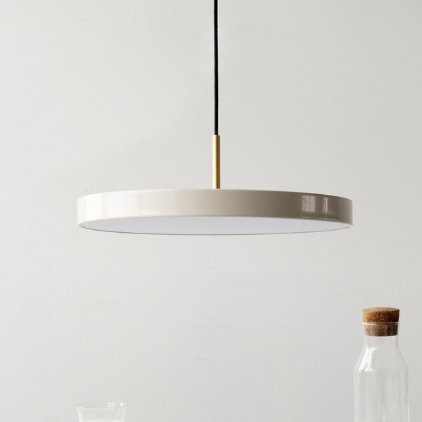 UMAGE LED viseća svjetiljka Asteria Srednja sedef/mesing Ø 43 cm, prigušiva, Bež, Dnevni boravak/blagovaonica, Metal