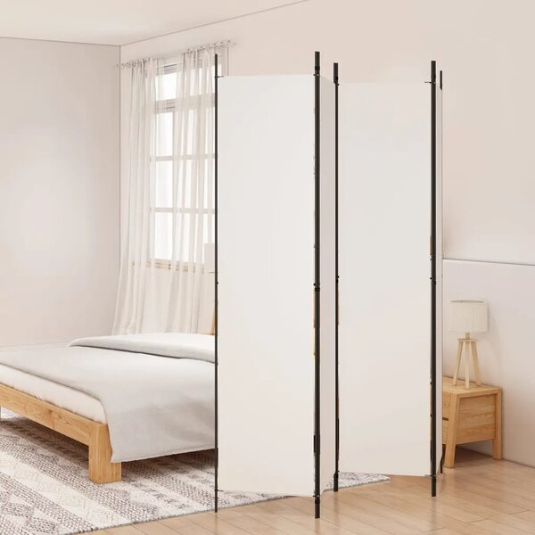 Paravan - Sobna pregrada s 4 panela bijela 200 x 220 cm od tkanine - Bijela 200 x 220 cm 1 1