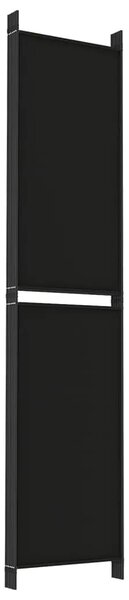 Paravan - Sobna pregrada s 6 panela crna 300 x 220 cm od tkanine - Crna 300 x 220 cm 1 1