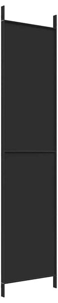 Paravan - Sobna pregrada s 3 panela crna 150 x 220 cm od tkanine - Crna 150 x 220 cm 1 1