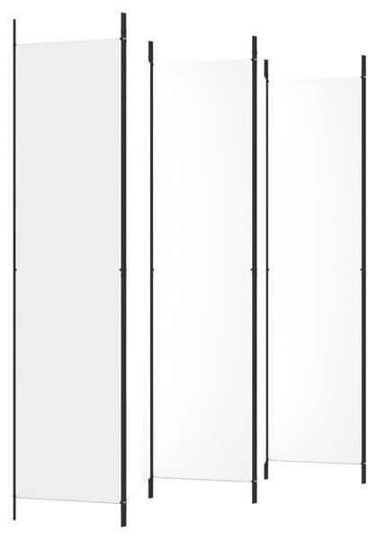 Paravan - Sobna pregrada s 6 panela bijela 300 x 220 cm od tkanine - Bijela 300 x 220 cm 1 1