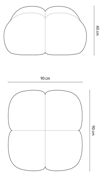 Bež tabure Loretto – Cosmopolitan Design