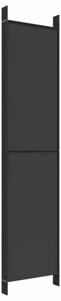 Paravan - Sobna pregrada s 6 panela crna 300 x 220 cm od tkanine - Crna 300 x 220 cm 1 1