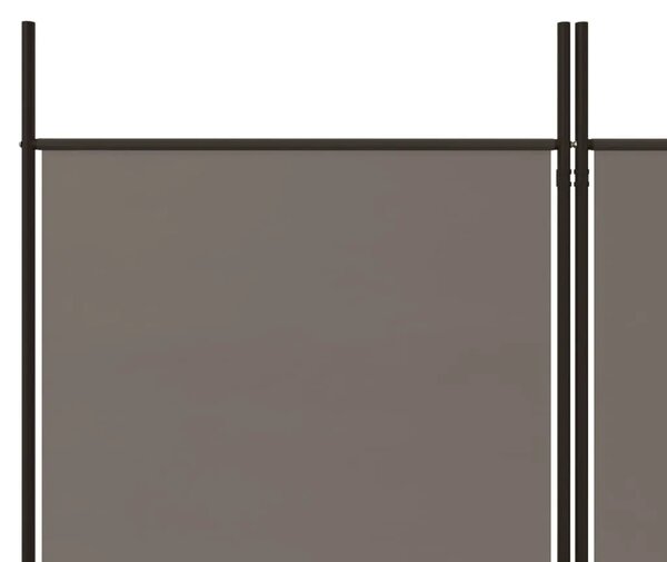 Paravan - Sobna pregrada s 5 panela Antracit 250 x 200 cm od tkanine - Antracit 250 x 200 cm 1 1