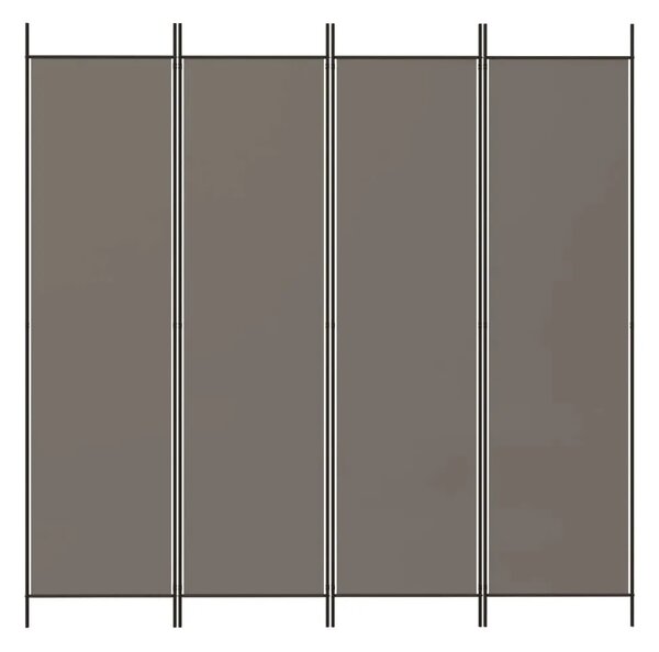 Paravan - Sobna pregrada s 4 panela antracit 200 x 200 cm od tkanine - Antracit 200 x 200 cm 1 1