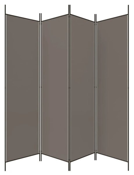 Paravan - Sobna pregrada s 4 panela antracit 200 x 200 cm od tkanine - Antracit 200 x 200 cm 1 1
