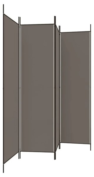 Paravan - Sobna pregrada s 4 panela antracit 200 x 200 cm od tkanine - Antracit 200 x 200 cm 1 1