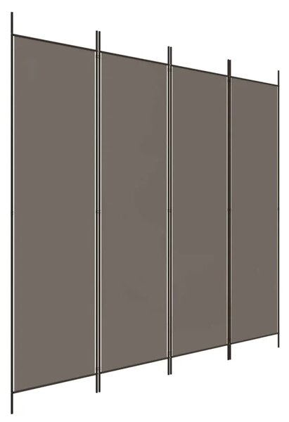 Paravan - Sobna pregrada s 4 panela antracit 200 x 200 cm od tkanine - Antracit 200 x 200 cm 1 1