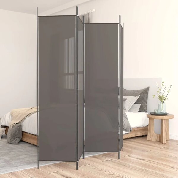 Paravan - Sobna pregrada s 4 panela antracit 200 x 200 cm od tkanine - Antracit 200 x 200 cm 1 1