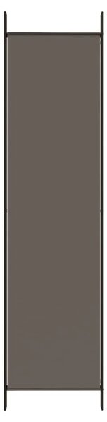 Paravan - Sobna pregrada s 5 panela Antracit 250 x 200 cm od tkanine - Antracit 250 x 200 cm 1 1