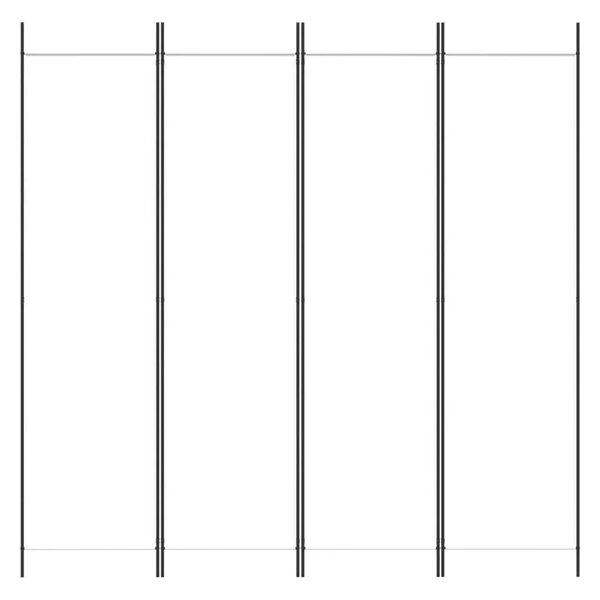 Paravan - Sobna pregrada s 4 panela bijela 200 x 200 cm od tkanine - Bijela 200 x 200 cm 1 1