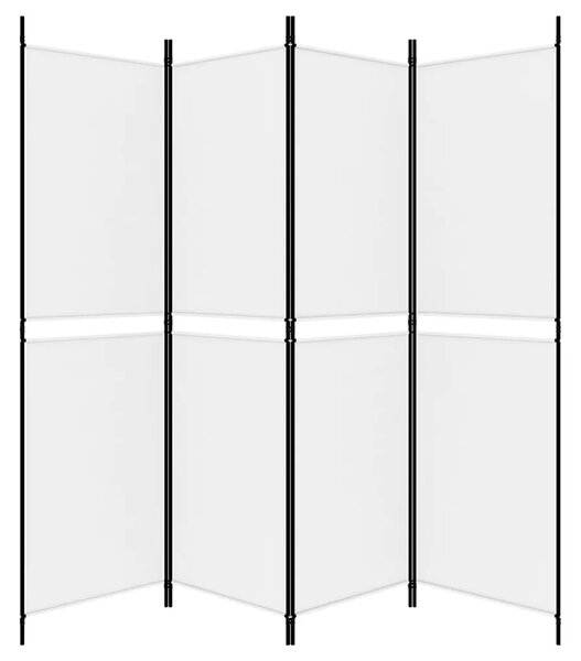 Paravan - Sobna pregrada s 4 panela bijela 200 x 180 cm od tkanine - Bijela 200 x 180 cm 1 1