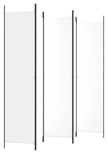 Paravan - Sobna pregrada s 5 panela bijela 250 x 220 cm od tkanine - Bijela 250 x 220 cm 1 1