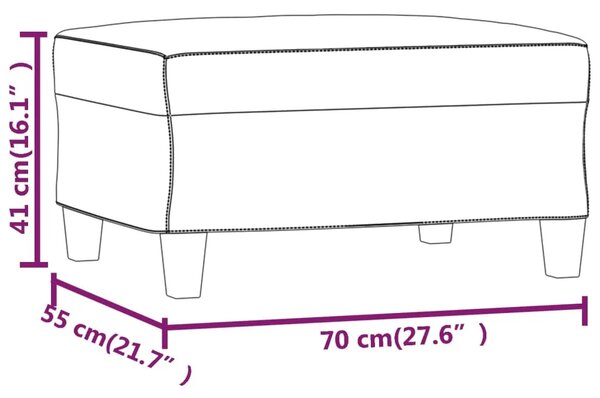Tabure crni 70 x 55 x 41 cm od mikrovlakana - Crna 70 x 55 x 41 cm 1 Crna
