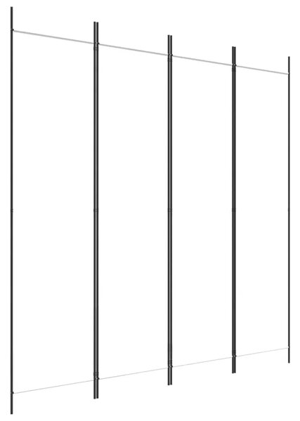 Paravan - Sobna pregrada s 4 panela bijela 200 x 200 cm od tkanine - Bijela 200 x 200 cm 1 1