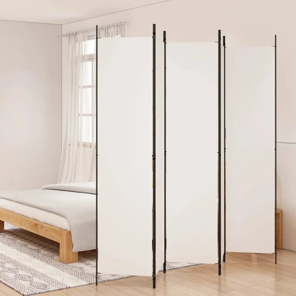 Paravan - Sobna pregrada s 5 panela bijela 250 x 220 cm od tkanine - Bijela 250 x 220 cm 1 1