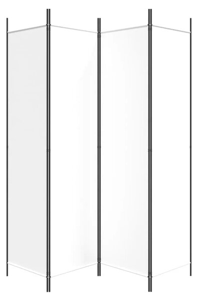 Paravan - Sobna pregrada s 4 panela bijela 200 x 200 cm od tkanine - Bijela 200 x 200 cm 1 1