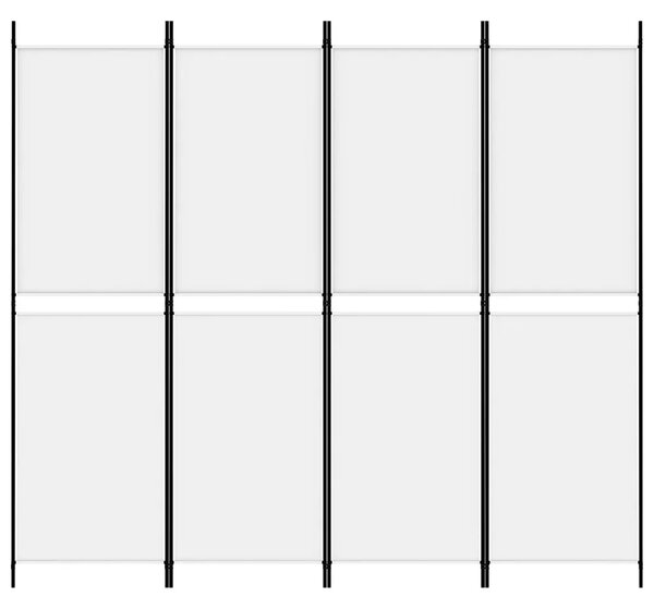 Paravan - Sobna pregrada s 4 panela bijela 200 x 180 cm od tkanine - Bijela 200 x 180 cm 1 1