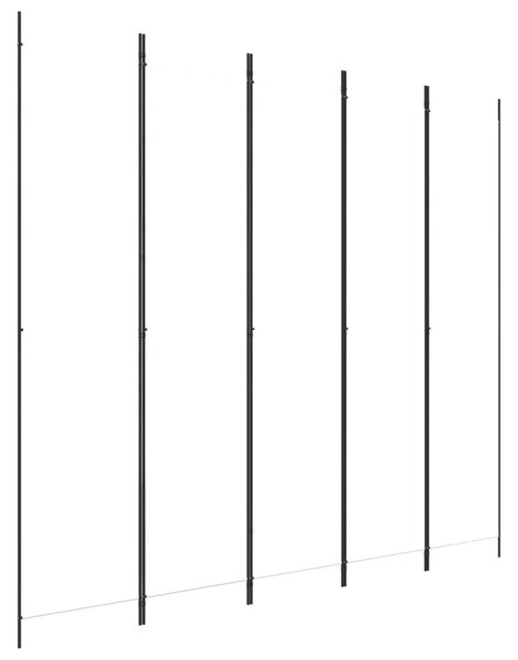 Paravan - Sobna pregrada s 5 panela bijela 250 x 220 cm od tkanine - Bijela 250 x 220 cm 1 1