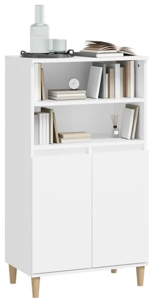 Visoka komoda bijela 60x36x110 cm od konstruiranog drva - Bijela 1 Bijela
