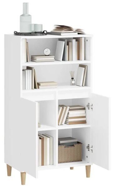 Visoka komoda bijela 60x36x110 cm od konstruiranog drva - Bijela 1 Bijela