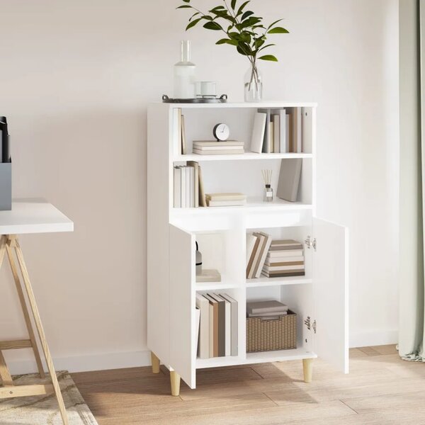Visoka komoda bijela 60x36x110 cm od konstruiranog drva - Bijela 1 Bijela
