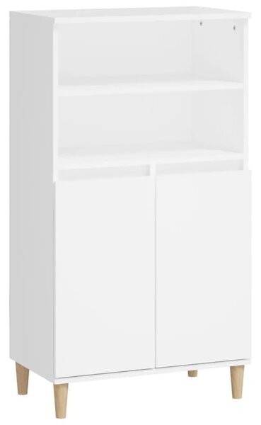 Visoka komoda bijela 60x36x110 cm od konstruiranog drva - Bijela 1 Bijela