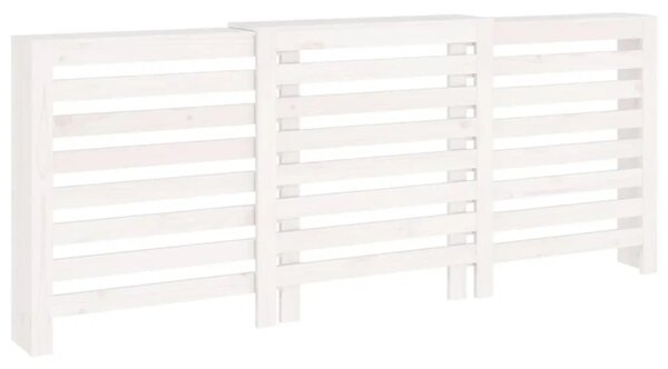Maska za radijator - Pokrov za radijator bijeli 210x21x85 cm masivna borovina - Bijela 210 x 21 x 85 cm 1 Bijela