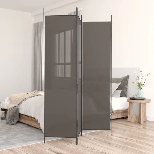 Paravan - Sobna pregrada s 3 panela antracit 150 x 200 cm od tkanine - Antracit 150 x 200 cm 1 1