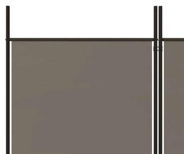 Paravan - Sobna pregrada s 5 panela Antracit 250 x 200 cm od tkanine - Antracit 250 x 200 cm 1 1