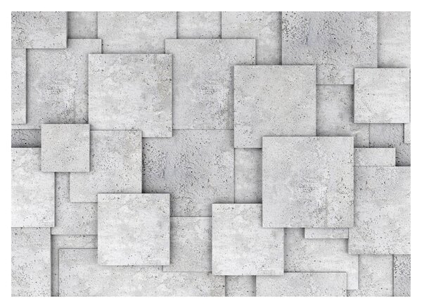 Staklena slika - Apstrakcija betonskih pločica (70x50 cm)