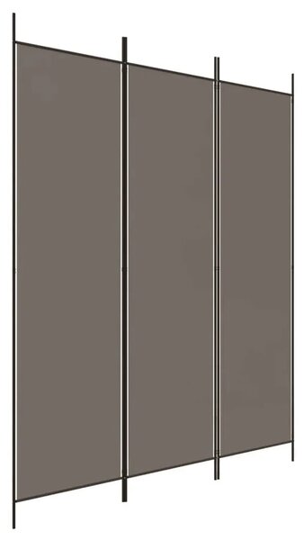 Paravan - Sobna pregrada s 3 panela antracit 150 x 200 cm od tkanine - Antracit 150 x 200 cm 1 1